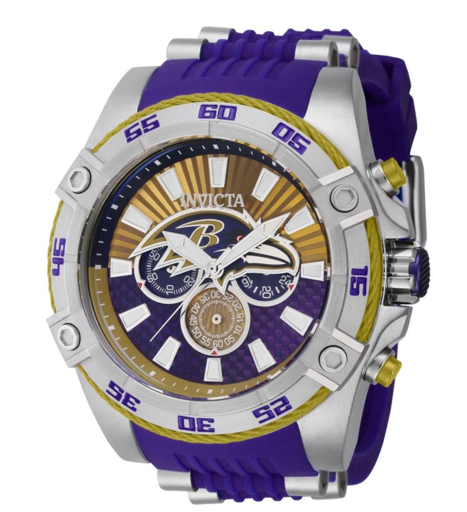 Invicta NFL Baltimore Ravens Men's 52mm Carbon Fiber Chronograph Watch 41968  