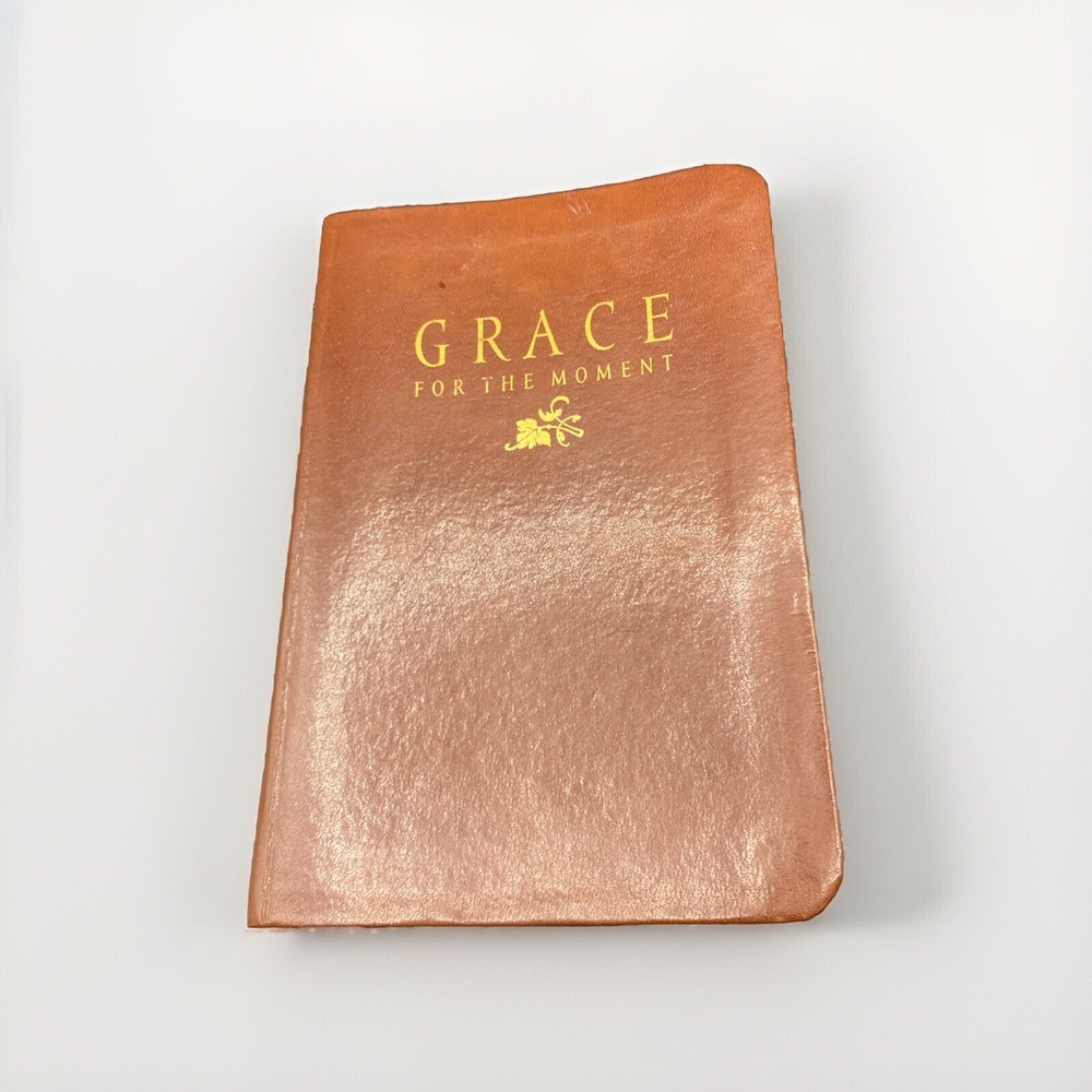 Grace for the Moment by Max Lucado - Vintage Leather Saddle Brown 2000 Edition