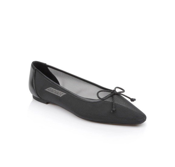 Badgley Mischka Women's Cam Ballet Flat Black Mesh EU 40 US 10