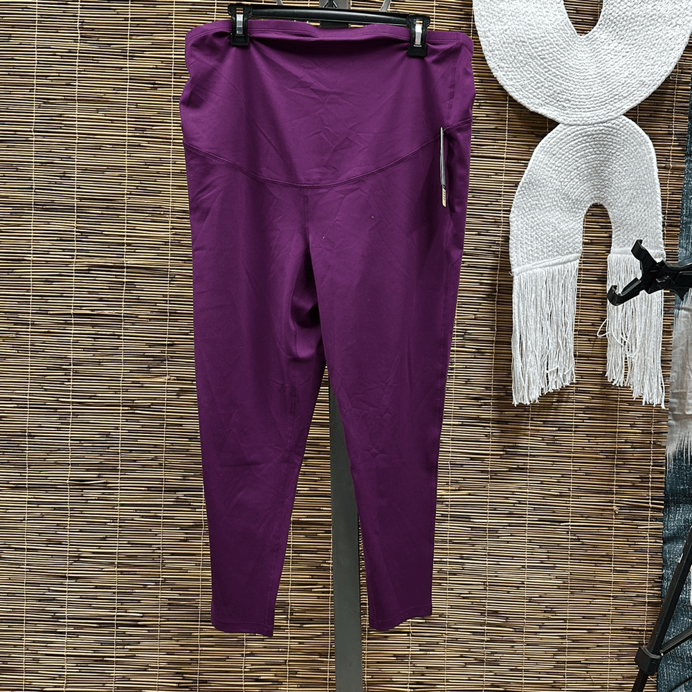 Women's Purple Maternity Ankle Leggings Size 2X by ID Ideology