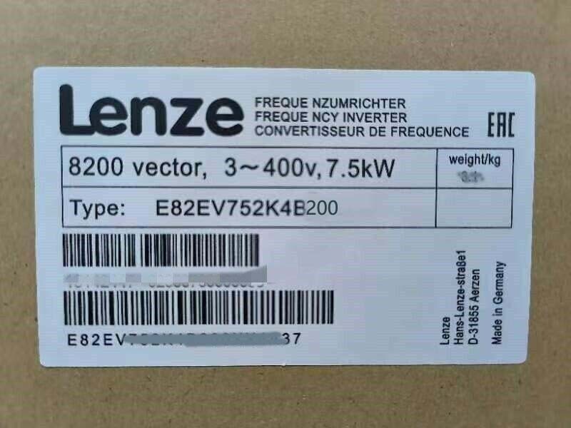 E82EV752K4B200 NEW LENZE E82EV752_4B200 Inverter 8200 Vector 7.5kW