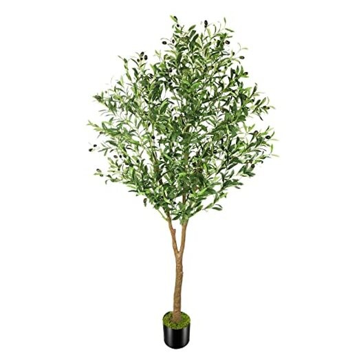 6ft Artificial Olive Tree with Nursery Pot Faux Silk Leaves Indoor Outdoor