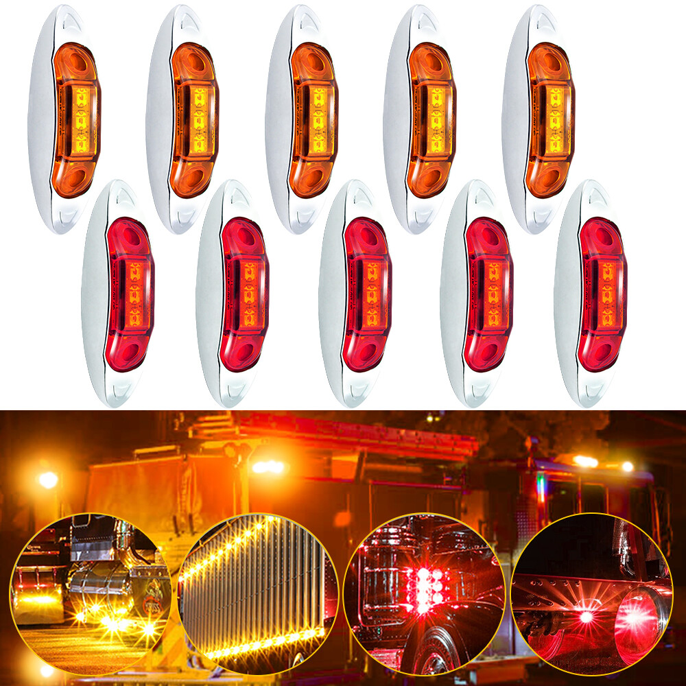 10x Amber Red LED 4