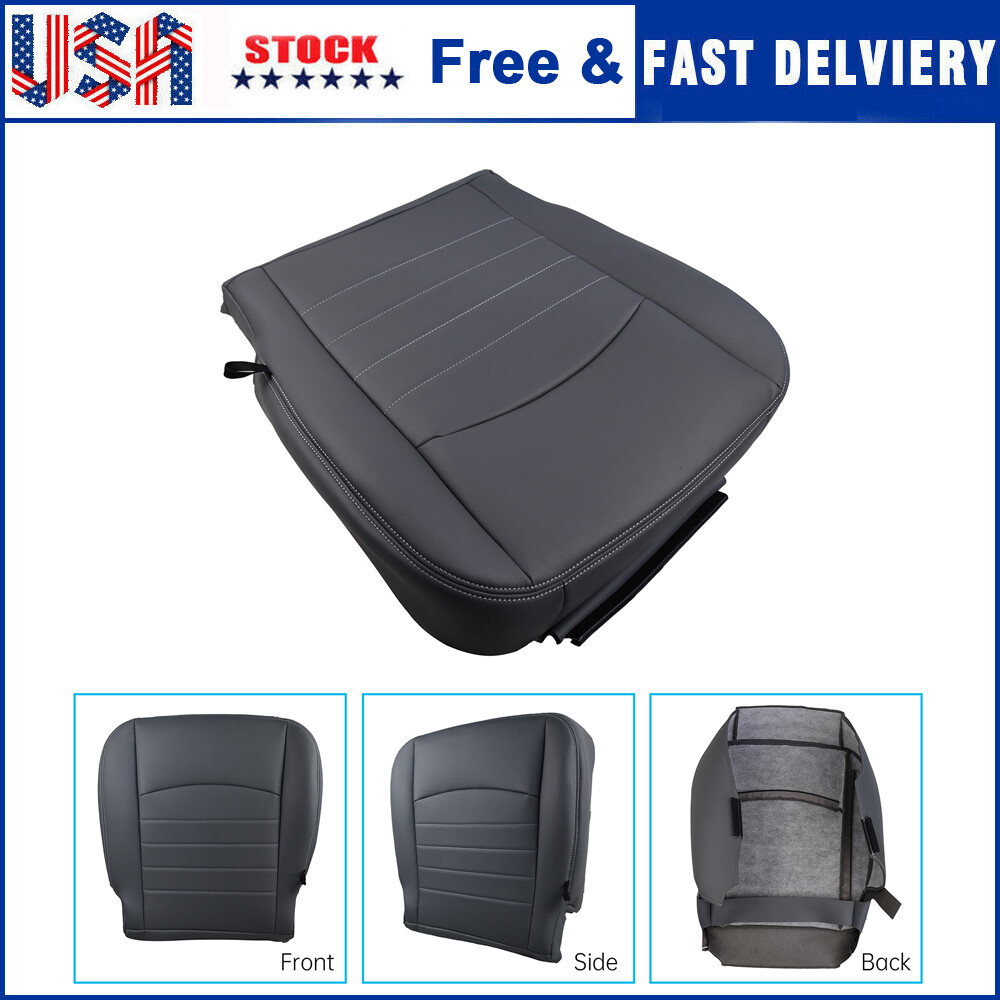 DRIVER BOTTOM REPLACEMENT VINYL GRAY SEAT COVER FOR 2016 2017 2018 DODGE RAM WT