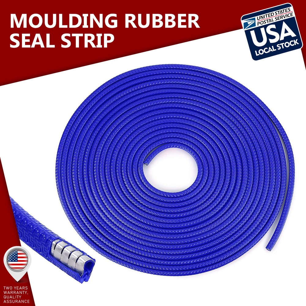 236'' Auto Rubber Seal Weather Strip Door Window U-Lock Trunk Hood Edge Trim