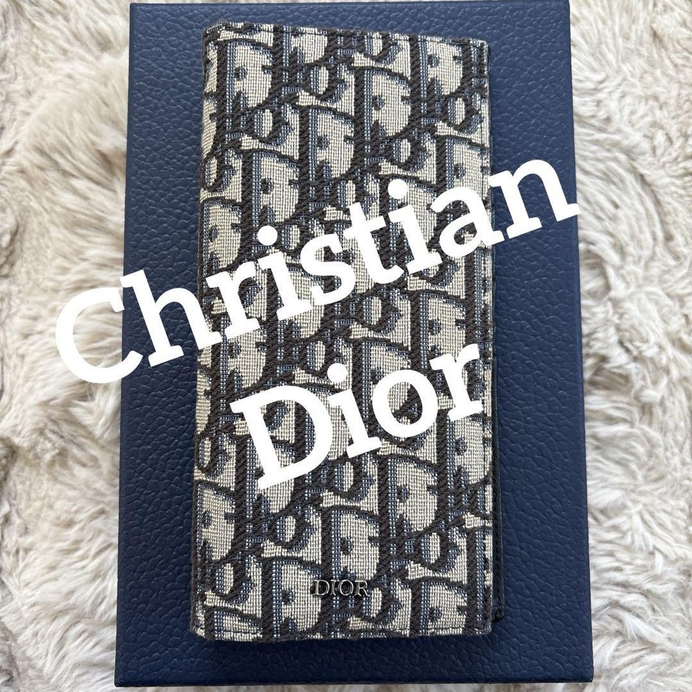 Dior Trotter Leather Wallet Classic Card Holder Pre-Owned  