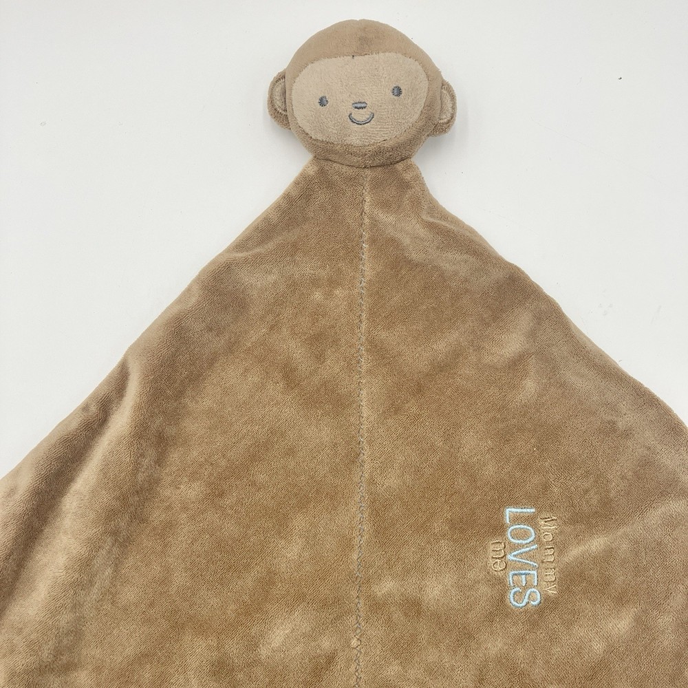 Carter’s Monkey Lovey Rattle Security Blanket Mommy Loves Me 12” Plush No Tag