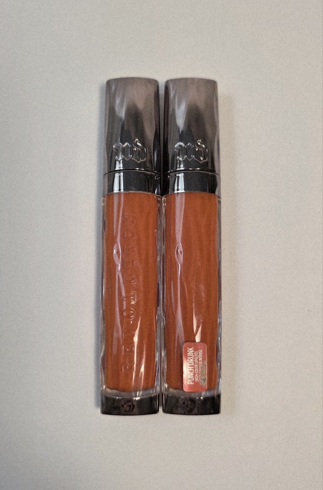 (x2) Urban Decay Revolution High Color PUNCH DRUNK LIP GLOSS Lip Gloss Orange