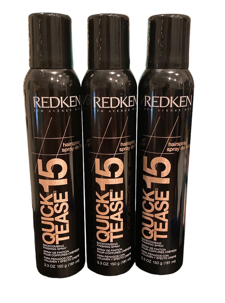 REDKEN Quick Tease 15 Backcombing Finishing Spray 5.3oz 3 Pack Hairspray