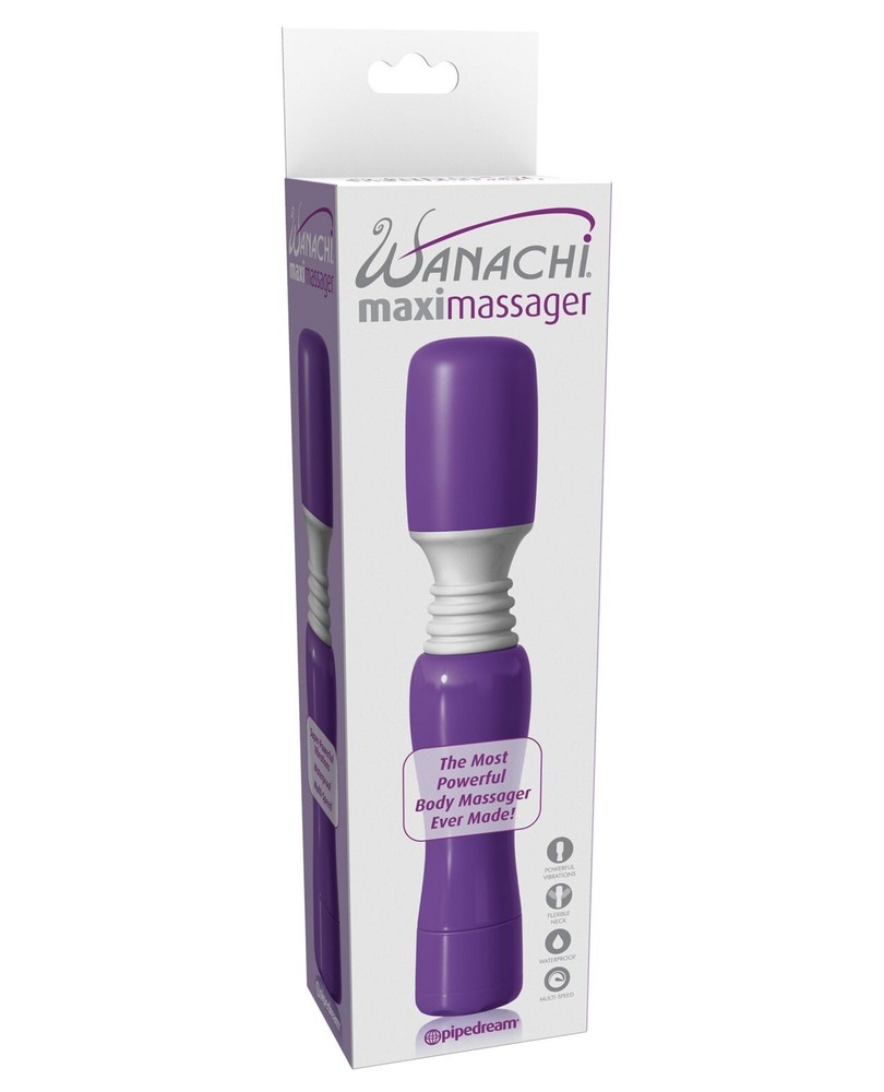Pipedream Wanachi Maxi Wand Massager – Purple Full Body Vibrator Waterproof