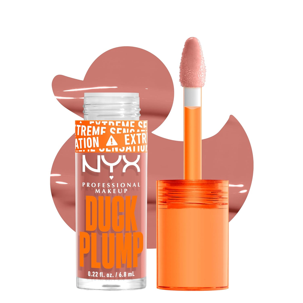 Duck Plump High Pigment Lip Gloss, Lip Plumper Gloss with Spicy Ginger - Bangin