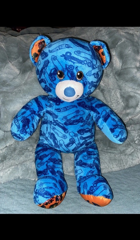 Hot Wheels 50th Anniversary Blue Plush Bear by Build-A-Bear