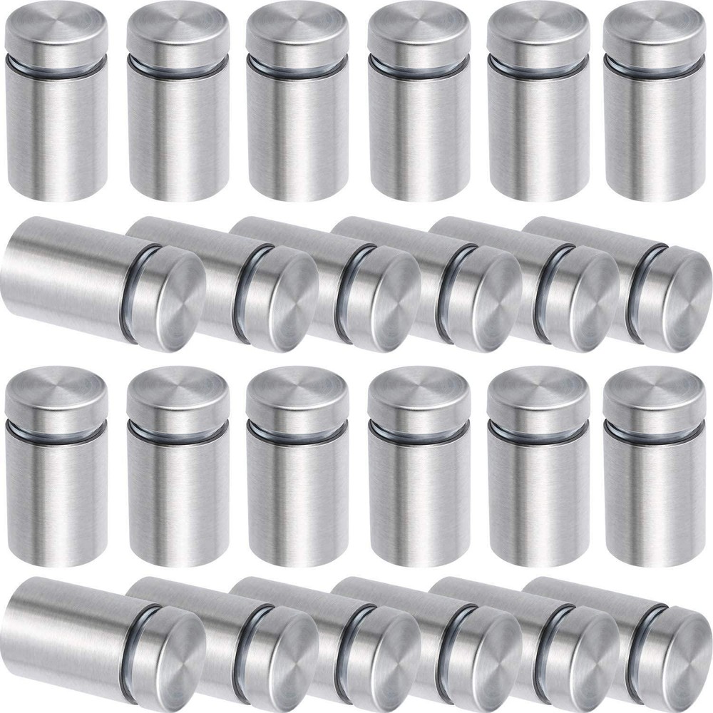 3/4 x 1 Inch Clear Sign Holder Standoff Screws for Advertising Glass Wall Mounts