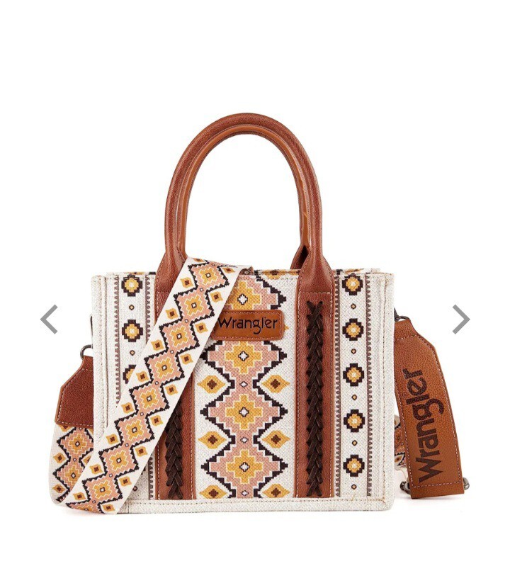 Wrangler Southwestern Mini Tote Crossbody Bag with Removable Strap
