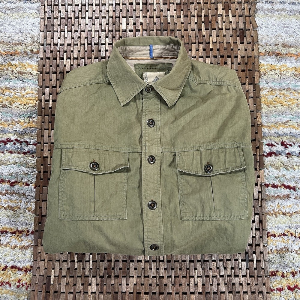 The Territory Ahead Olive Green Chore Jacket Blazer Coat 4 Pocket Medium M