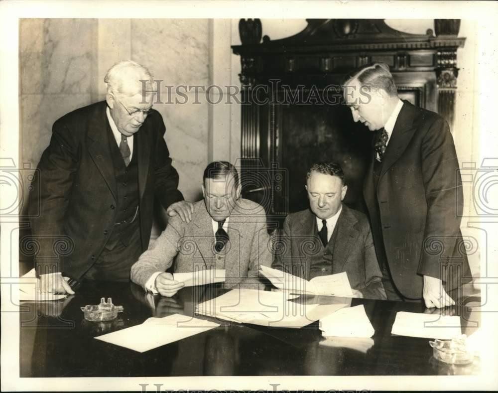 1937 Press Photo Senate Committee Members to Investigate Government Agencies
