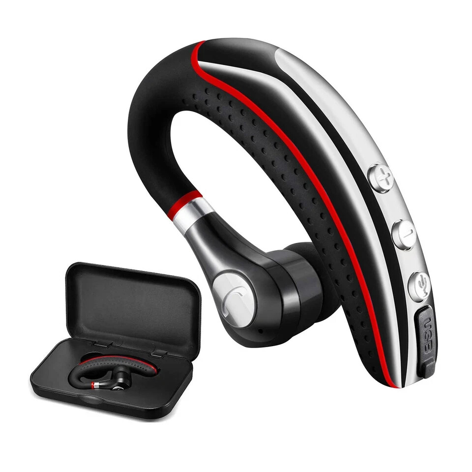 Wireless Bluetooth 5.0 Headset Lightweight Business Earpiece with Noise Cancellation