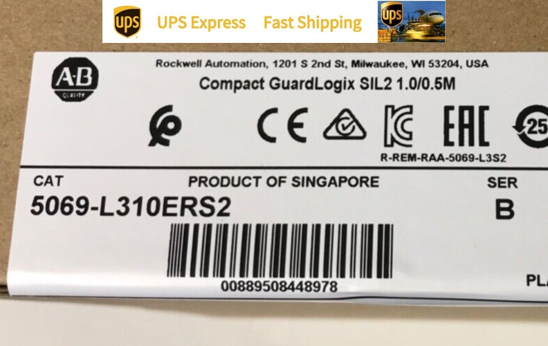 AB 5069-L310ERS2 /B SIL2 SafetyPLC Compact GuardLogix Factory Sealed Spot Goods