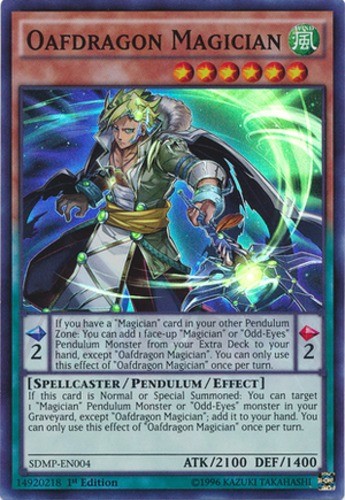 Oafdragon Magician SDMP-EN004 Super Rare 1st Edition Near Mint