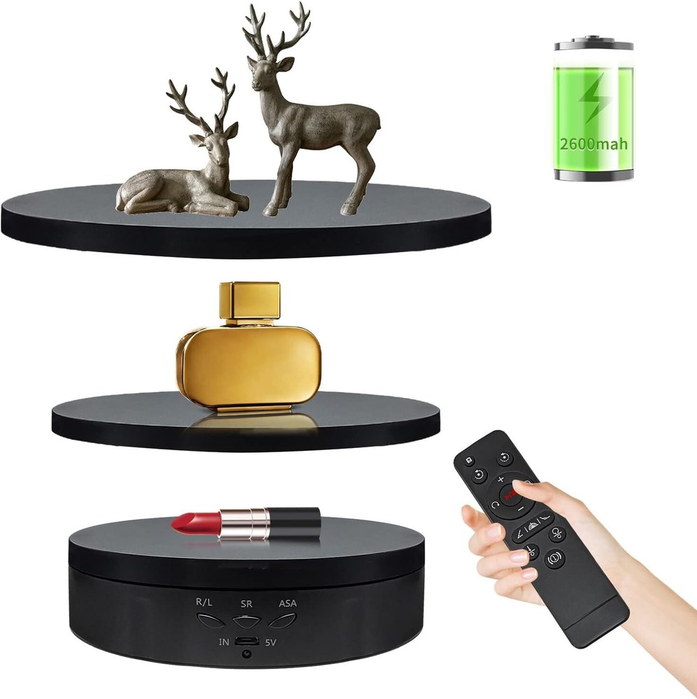 Motorized Rotating Display Stand Remote Control Turntable Lazy Susan