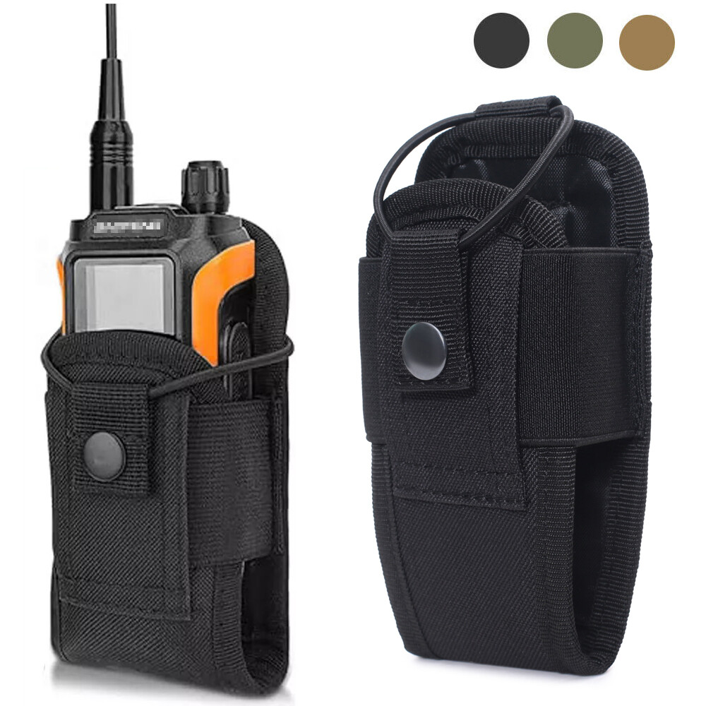 Radio Holster Tactical MOLLE Elastic Walkie Talkies Pouch for Police Radio Case