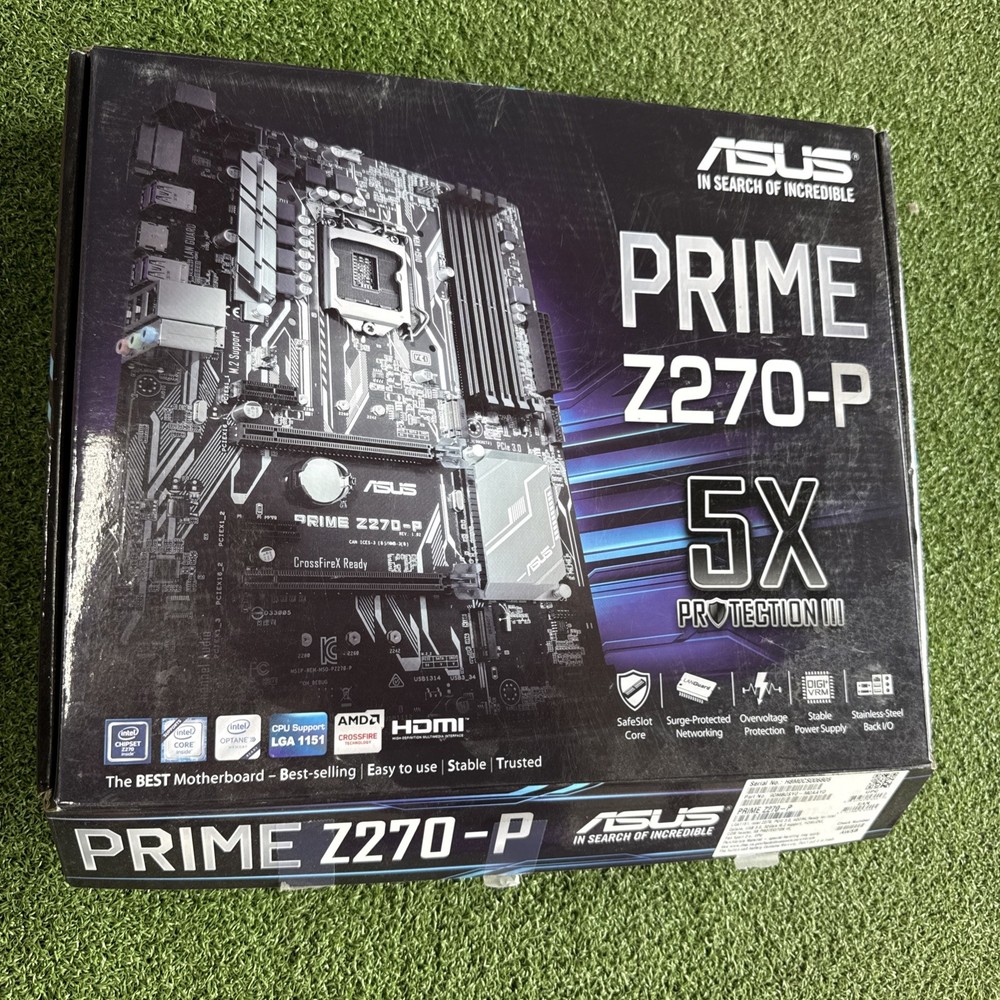 ASUS Prime Z270-P LGA1151 ATX Motherboard DDR4 M.2 HDMI USB 3.0 Tested With CPU!