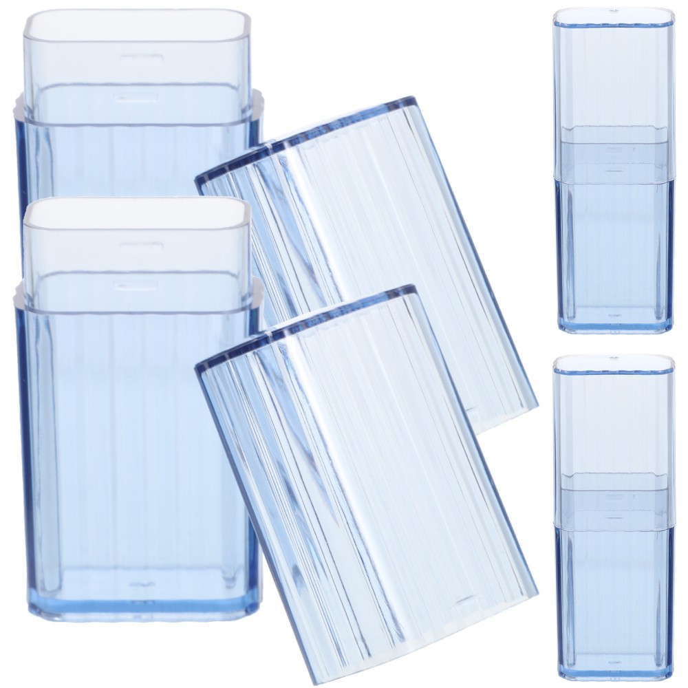 4-Piece Travel Storage Box Set for Cotton Swabs and Small Items