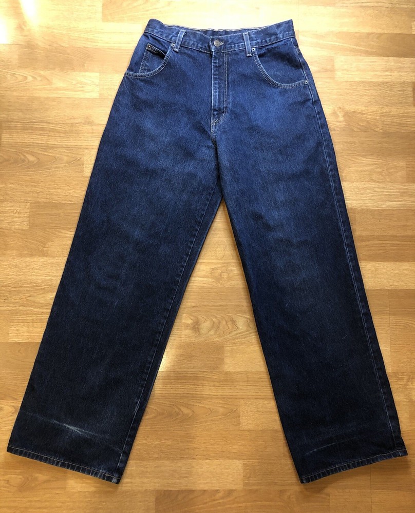 Vintage Y2K Solo Semore Men's Size 32x32 Blue Denim Baggy Jeans Made In USA