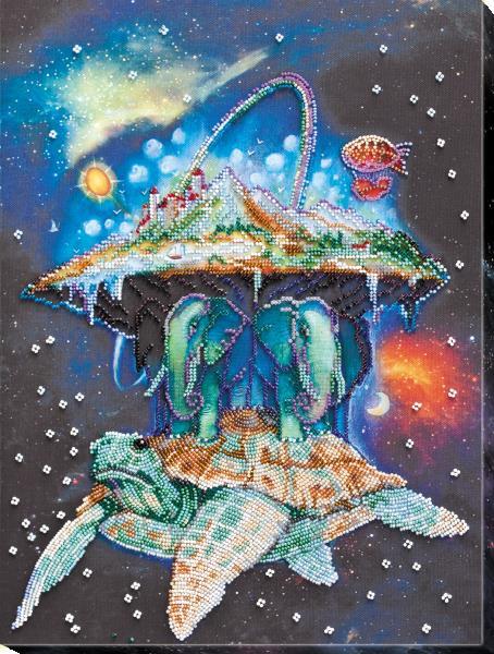 Bead embroidery kit Universe needlework kit Art canvas beadwork pattern