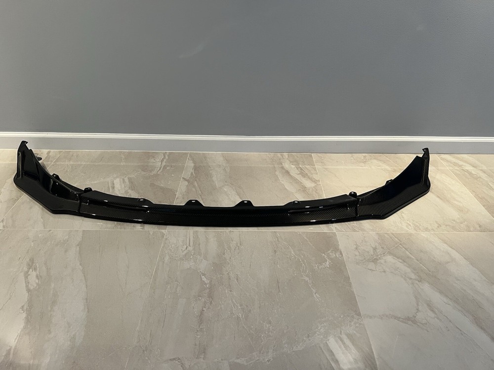 For 2021-25 BMW G80 M3 G82 G83 M4 3PC V Style Real Carbon Fiber Front Bumper Lip