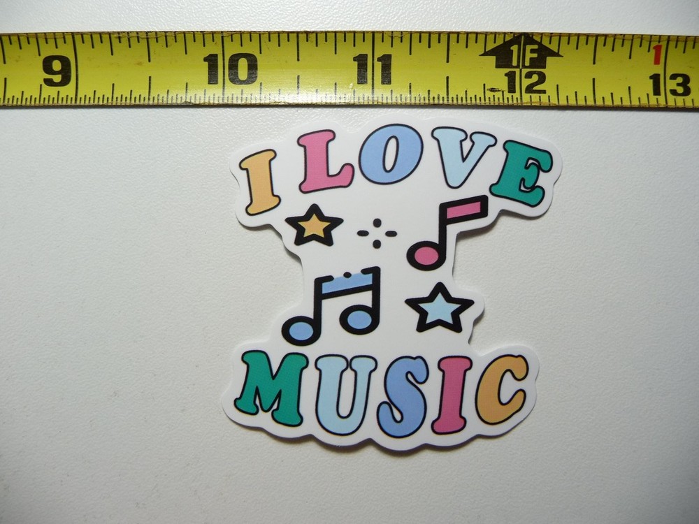 Music Stars Notes Decal Sticker for Musician Fan Band Song Lovers
