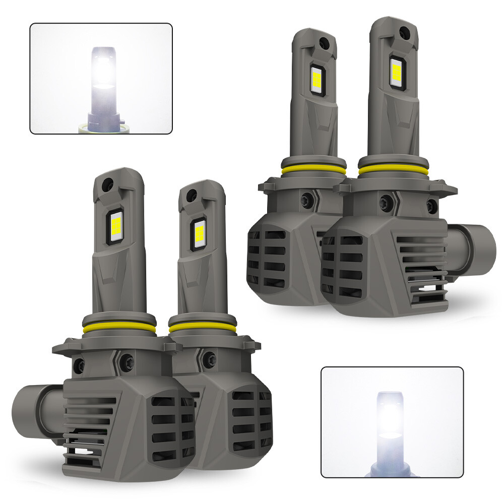 4/8x LED Headlights 9005 High Beam 9006 Low Beam Bulbs Super Bright 6500K White