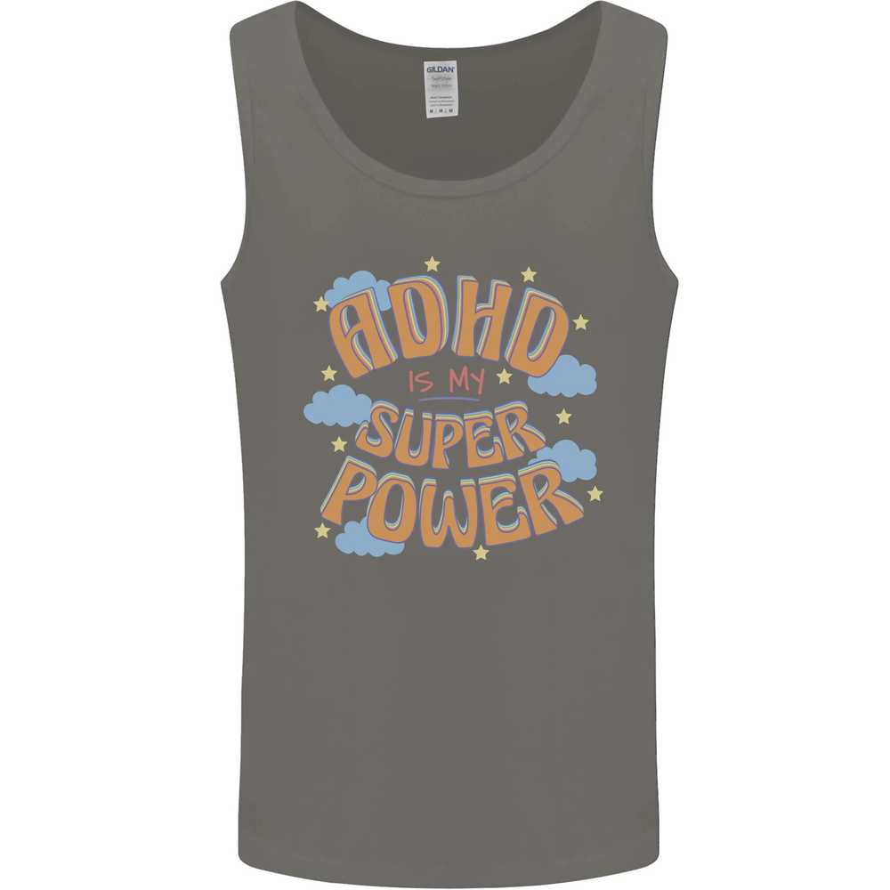 ADHD is My Superpower Mens Vest Tank Top