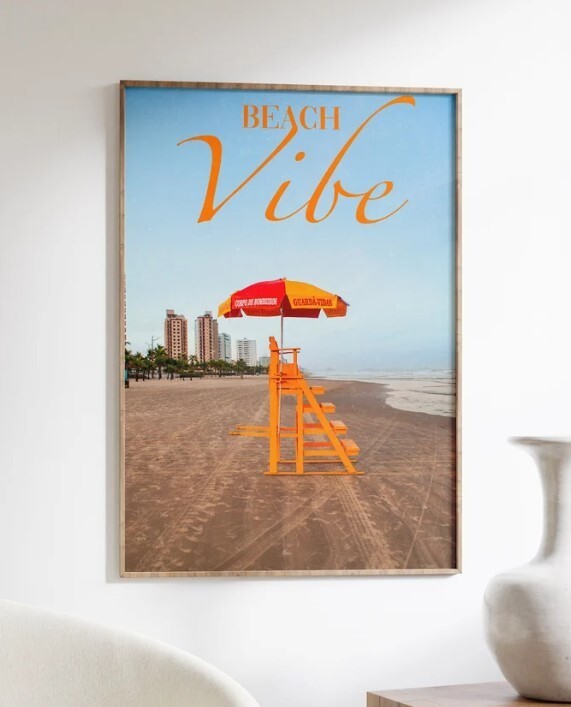 Vogue Magazine Poster, Beach Wall Prints, Trendy Poster