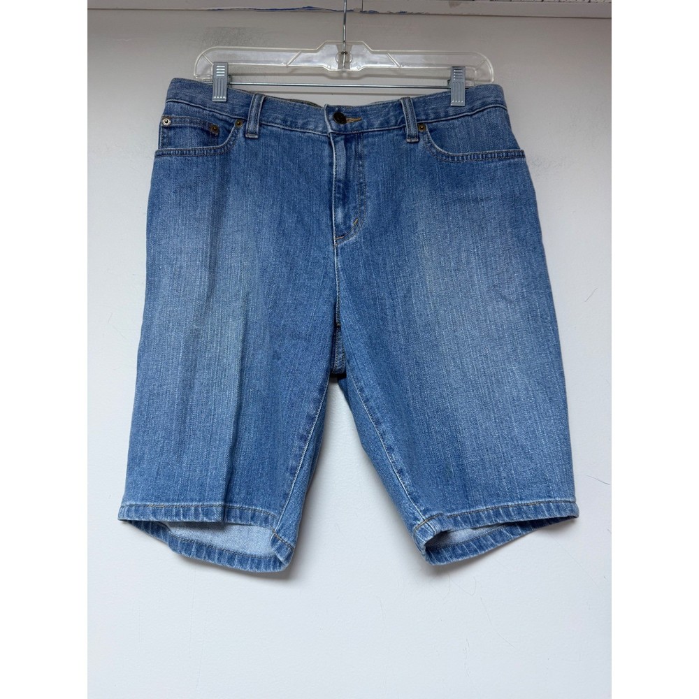 LRL Ralph Lauren Jeans Co Bermuda Denim Shorts Womens Size 10 Blue