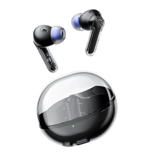 Clear Wireless Earbuds Inexpensive Earbuds, Bluetooth 5.3 Ear Buds 12mm Black