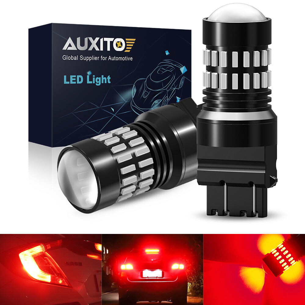 AUXITO LED Red Pure 3157 Brake Tail Stop Light Bulbs 4057 4157 3057 3357 3156