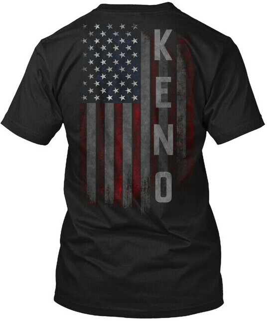 Keno Family American Flag T-Shirt Made in the USA Size S to 5XL