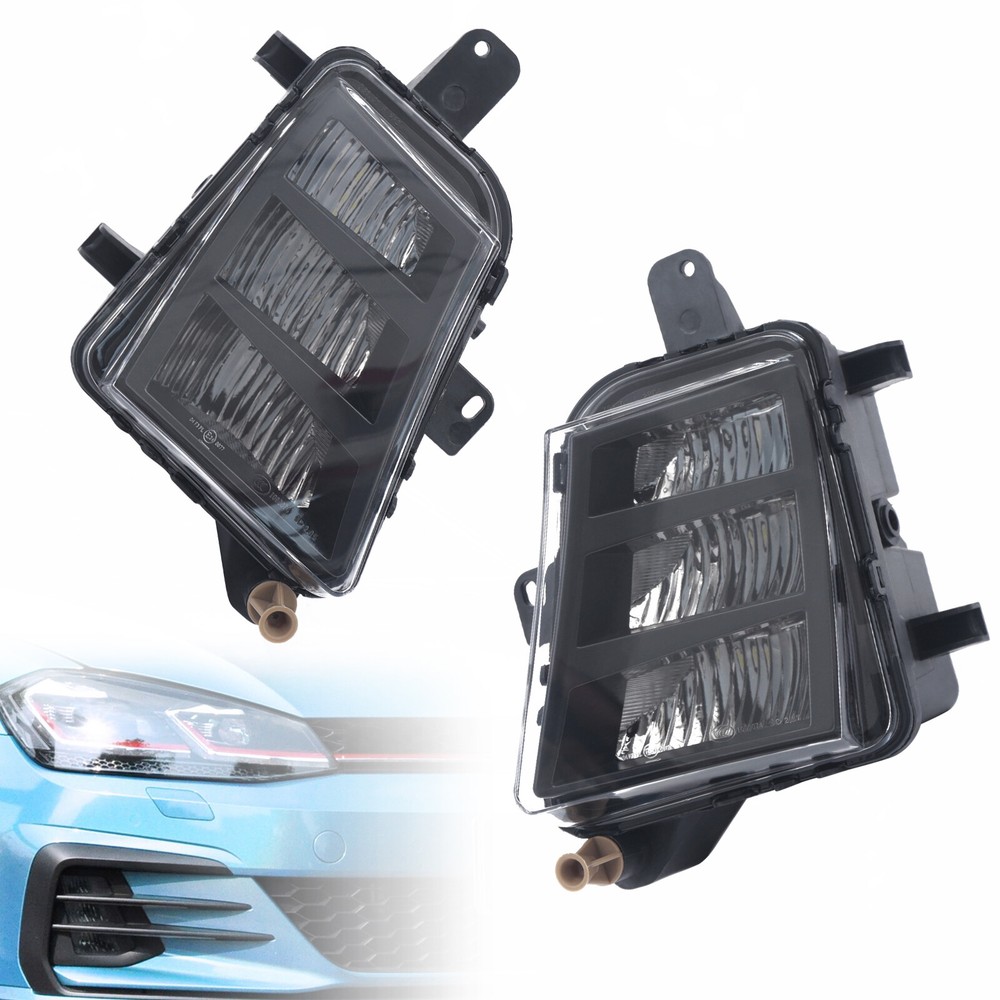 For 2014-2017 VW Volkswagen Golf GTI LED Fog Lights Front Bumper Lamps Pair L+R