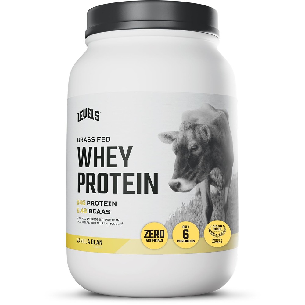 Grass Fed Whey Protein Powder with 24G Protein Natural Vanilla No Artificial Additives