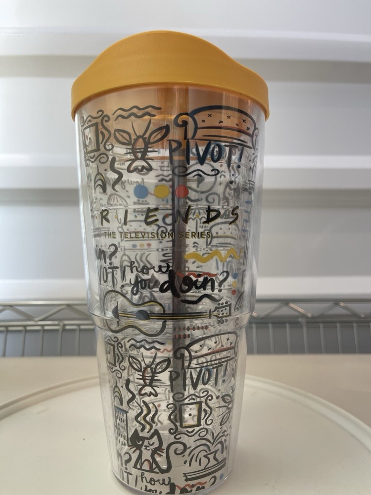 FRIENDS Warner Bros TV Show Quotes 24oz Insulated Travel Tumbler with Lid  