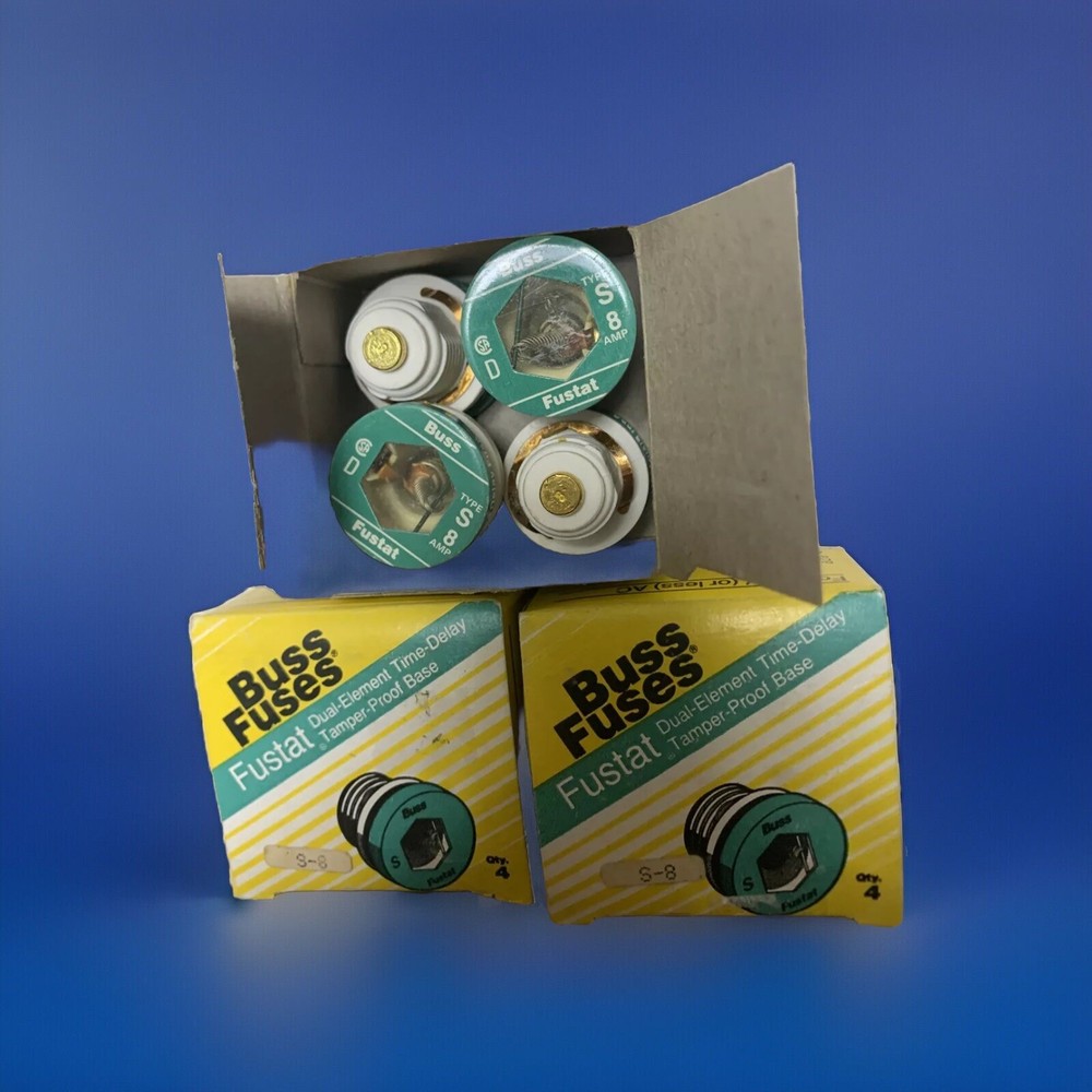 S-8 Bussmann  Fustat Dual Element Threaded Mount Fuse With Tamper Resisting Base