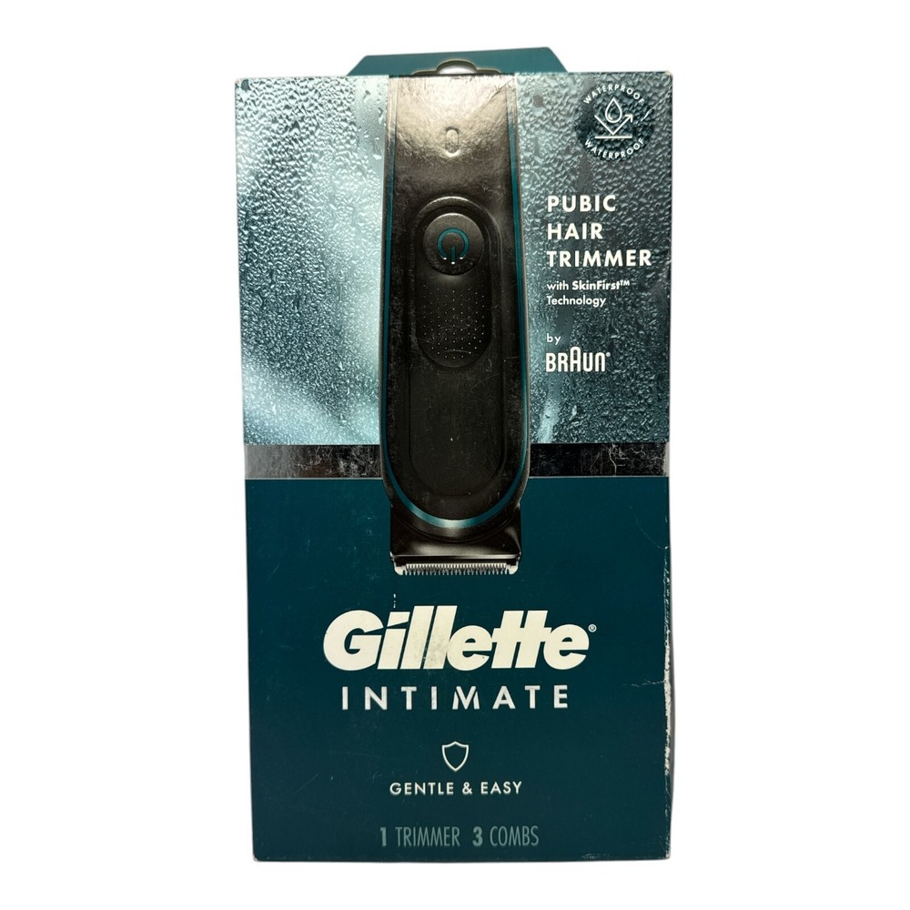 Gillette Intimate Pubic Hair Trimmer with 3 Combs New In Box
