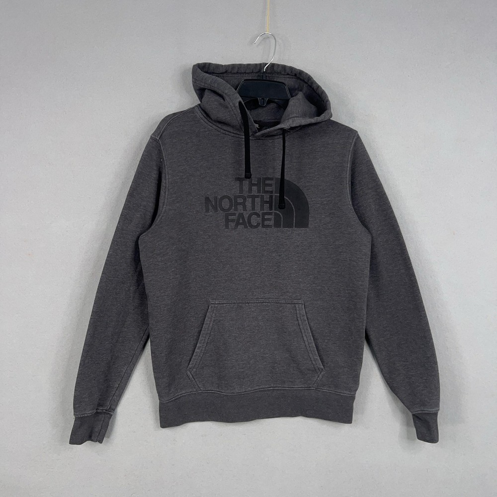 The North Face Hoodie Mens Small Gray Pullover Sweatshirt Fleece Outdoors Logo