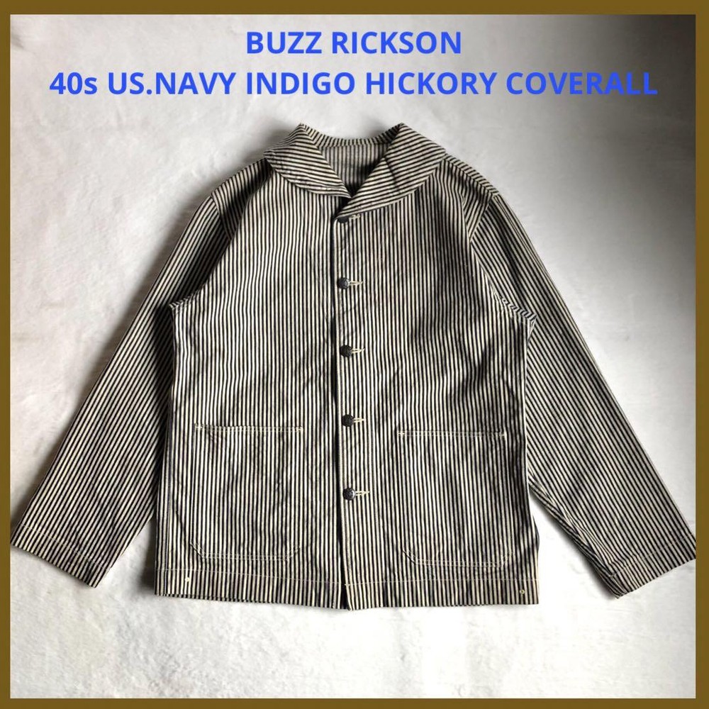 Buzz Rickson'S 40S Usn Shawl Collar Hickory Denim Coverall _#bz507