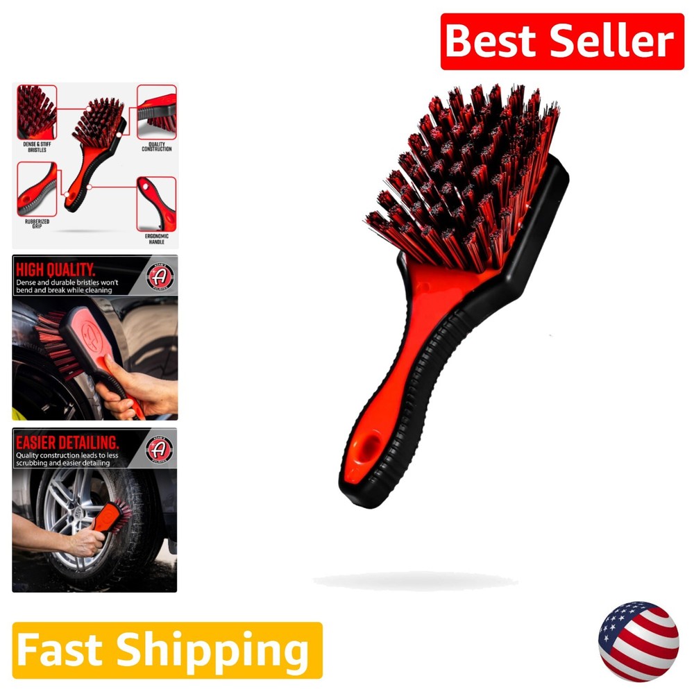 Adam's Premium Tire Brush for Professional Car Detailing - Durable & Chemical...