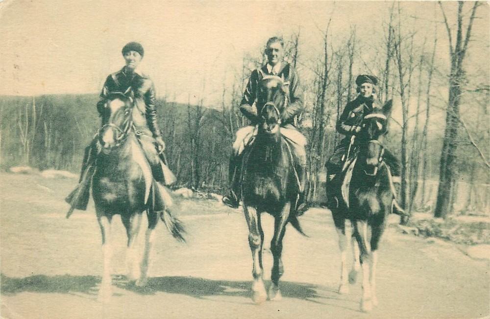 Skytop Club 1932 Post-Election Horse Riders Cresco Political Campaign
