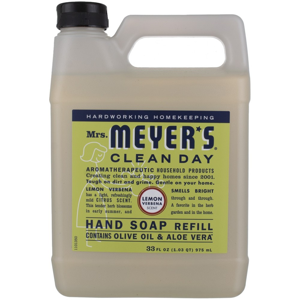 4 Pack Mrs Meyers Lemon Verbena Hand Soap 33 fl oz Liquid