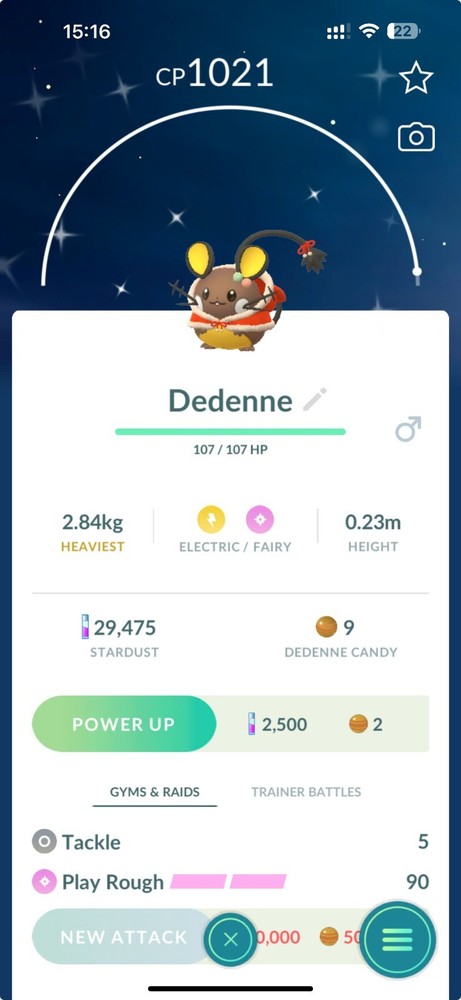Shiny Holiday Attire Dedenne Costume for Pokemon The Crown Tundra - Details in Description