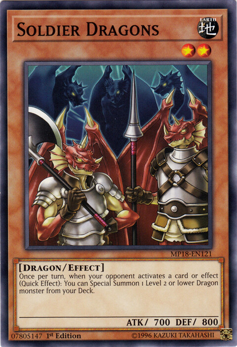 Soldier Dragons MP18-EN121 Common 1st Edition x3 Near Mint